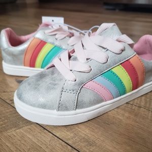girls rainbow tennis shoes